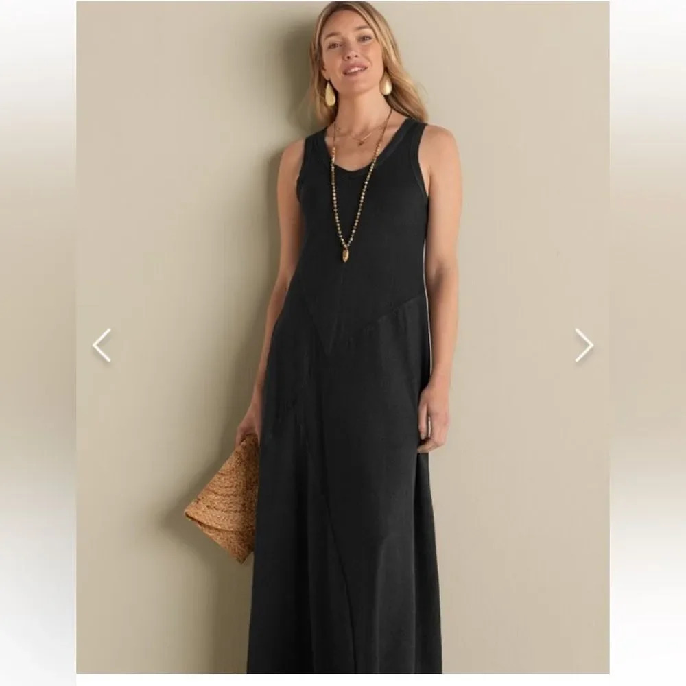 Soft Surroundings Women’s Bailey Maxi Tank Top Black Dress size XS